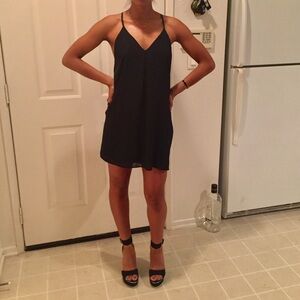 Alice + Olivia Black Slip Dress